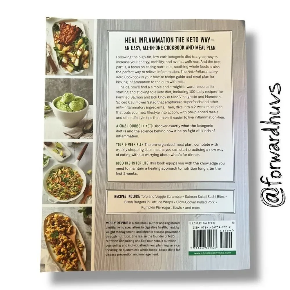 Anti-Inflammatory Keto Cookbook by Molly Devine – Paperback, 2020